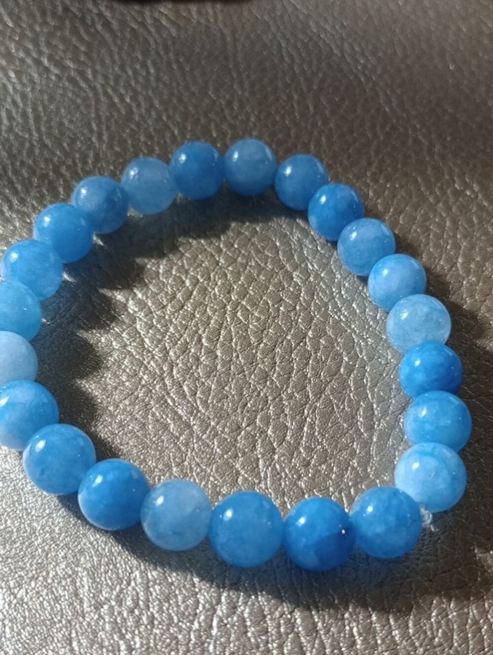 Healing Crystal 🔮 Aqua Marine Beaded Stretch Bracelet